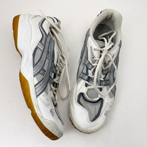 ASICS Gel Rocket BY258 Indoor Court Volleyball Shoes Womens 11 White Silver